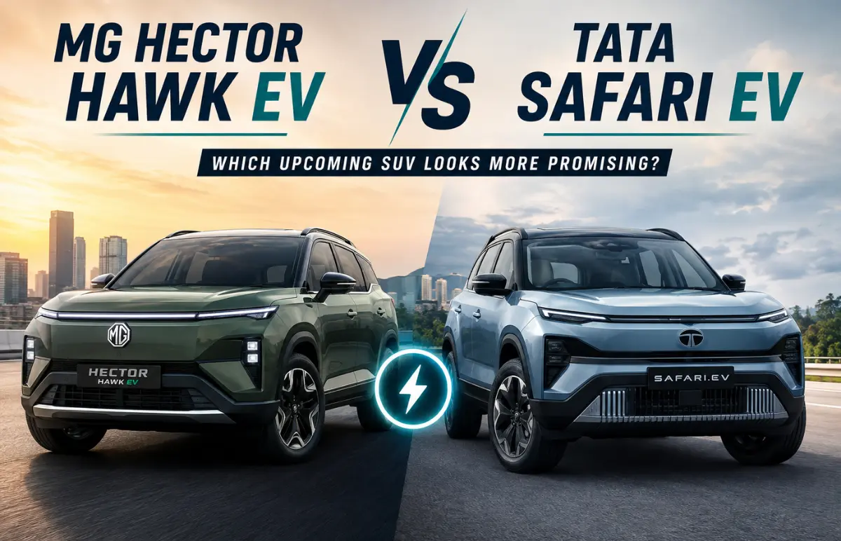MG Hector Hawk EV vs Tata Safari EV: Which Upcoming SUV Looks More Promising? Featured Image